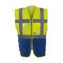 Fluo Executive Waistcoat - Fluo Yellow/Royal Blue - S