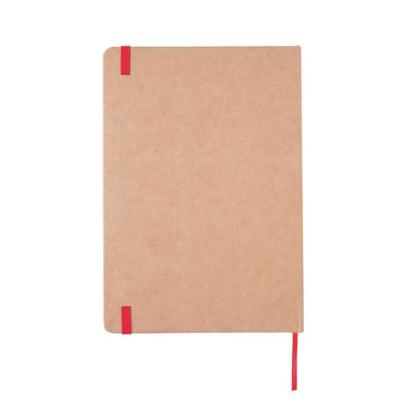 A5 recycled kraft notebook, red