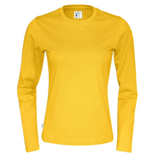 T-Shirt Long Sleeve Lady Yellow L (GOTS)