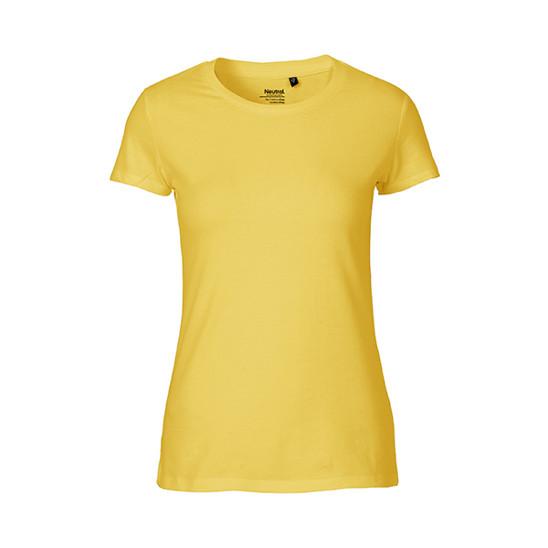 Neutral ladies fitted t-shirt-Yellow-XS