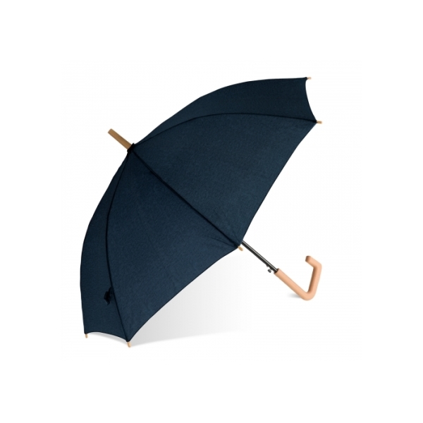 Stok paraplu 23” R-PET auto open - Donker Blauw