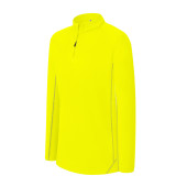 Sportshirt met lange mouwen ¼ ritssluiting voor kinderen Fluorescent Yellow 10/12 jaar