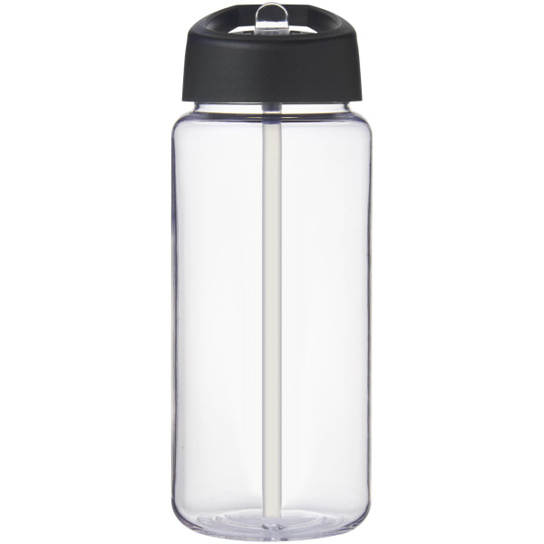 H2O Active® Octave Tritan™ 600 ml spout lid sport bottle - Transparent clear/Solid black