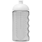 H2O Active® Bop 500 ml bidon en infuser met koepeldeksel - Transparant/Wit