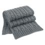 Cable Knit Melange Scarf - Light Grey