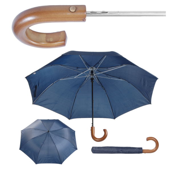 Benda automatische opvouwbare paraplu houten handvat