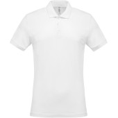 Men's short-sleeved piqué polo shirt White 3XL