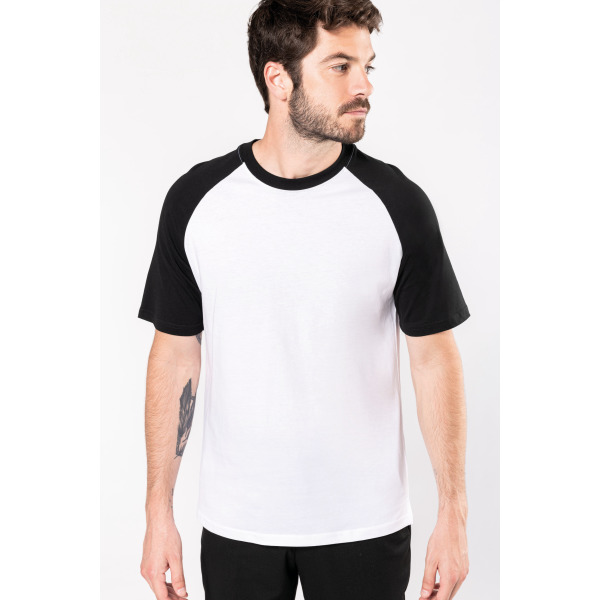 Baseball - Tweekleurig t-shirt White / Black M