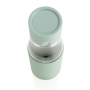 Ukiyo glazen hydratatie-trackingfles met sleeve, groen