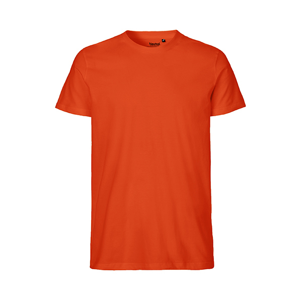 Neutral mens fitted t-shirt-Orange-S