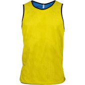 Multi-sports reversible bib Fluo yellow/ Sporty royal blue L/XL