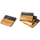 Harlow onderzetters van marmer en hout Harlow onderzetters van marmer en hout