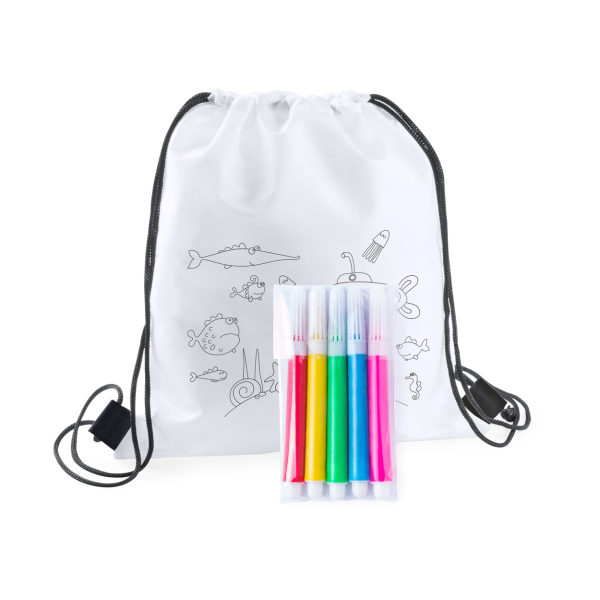 Backys - colouring drawstring bag