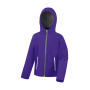 Kids TX Performance Hooded Softshell Jacket - Purple/Grey - XS (3-4)