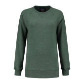 L&S Heavy Sweater Raglan Crewneck for her forest green heather L