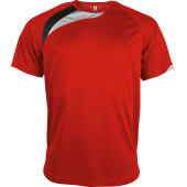 Kids' short-sleeved jersey Sporty red/Black/Storm grey 6/8 years