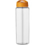 H2O Active® Vibe 850 ml sportfles met tuitdeksel - Transparant/Oranje
