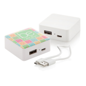 Vierkante USB Powerbank 2000mAh - Met USB kabel Vierkante USB Powerbank 2000mAh - Met USB kabel