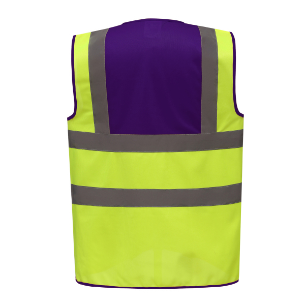 Hi-Vis Waistcoat Purple / Hi Vis Yellow 3XL