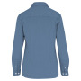 Afgewassen damesblouse Twill Washed Cool Blue XL