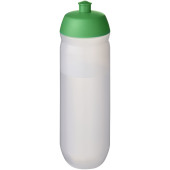 HydroFlex™ Clear 750 ml klämbar sportflaska - Grön/Frostad genomskinlig