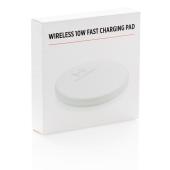 Wireless 10W fast charging pad, white