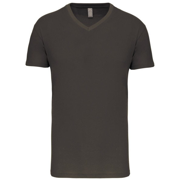 Heren-t-shirt BIO150 V-hals Dark Grey 3XL