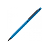 Balpen metaal stylus rubberised - Blauw