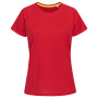 Stedman T-shirt Raglan Mesh Active-Dry SS for her 1935c crimson red XL