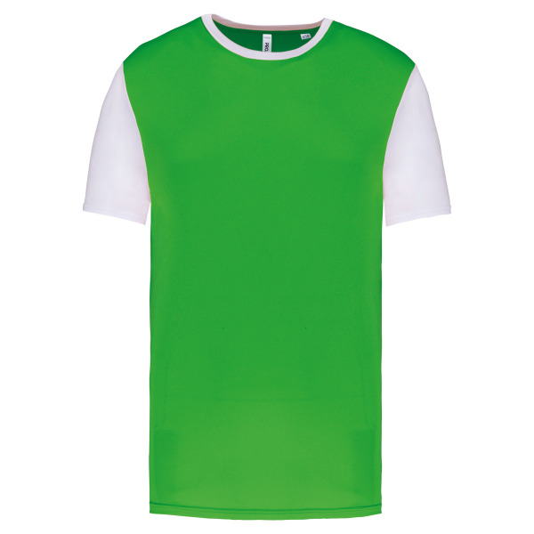 Tweekleurige jersey met korte mouwen voor kinderen Green / White 12/14 ans