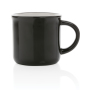 Vintage ceramic mug, black, white