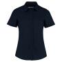 Ladies Short Sleeve Tailored Poplin Shirt, Dark Navy, 22, Kustom Kit
