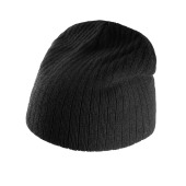 Rib-knit beanie Black One Size