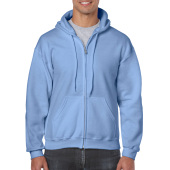 Gildan Sweater Hooded Full Zip HeavyBlend for him Carolina Blue S
