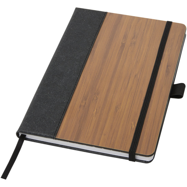 Note A5 bamboe notitieboek - Zwart/Naturel