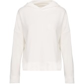 Bio lounge damessweater met capuchon Off White L/XL