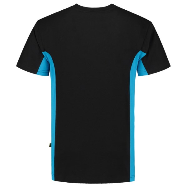T-shirt Bicolor Borstzak 102002 Black-Turquoise 4XL