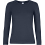 #E190 Ladies' T-shirt long sleeve Navy 3XL