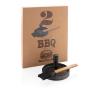 BBQ set with hamburger press and brush, grey