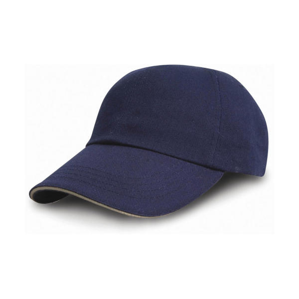 Heavy Cotton Drill Cap - Navy/Putty - One Size