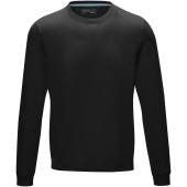 Jasper GOTS økologisk sweater med rund hals til mænd fremstillet af genanvendt materiale - Ensfarvet sort - 3XL