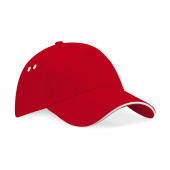 Ultimate 5 Panel Cap - Sandwich Peak - Classic Red/White - One Size