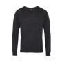 Knitted Cotton Acrylic V Neck Sweater, Charcoal, XXS, Premier