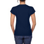 Gildan T-shirt V-Neck SoftStyle SS for her 533 navy L