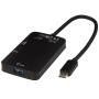 ADAPT aluminium Type-C multimedia-adapter (USB-A/Type-C/HDMI) - Zwart
