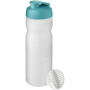 Baseline® Plus 650 ml sportfles met shaker bal - Aqua/Frosted transparant