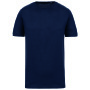 Bio T-shirt kraag met onafgewerkte rand korte mouwen Navy M