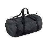 BagBase Packaway Barrel Bag, Black/Black, ONE, Bagbase