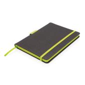 Luxe A5 notebook met penhouder, groen