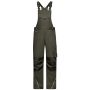 Workwear Pants with Bib - SOLID - - olive - 25